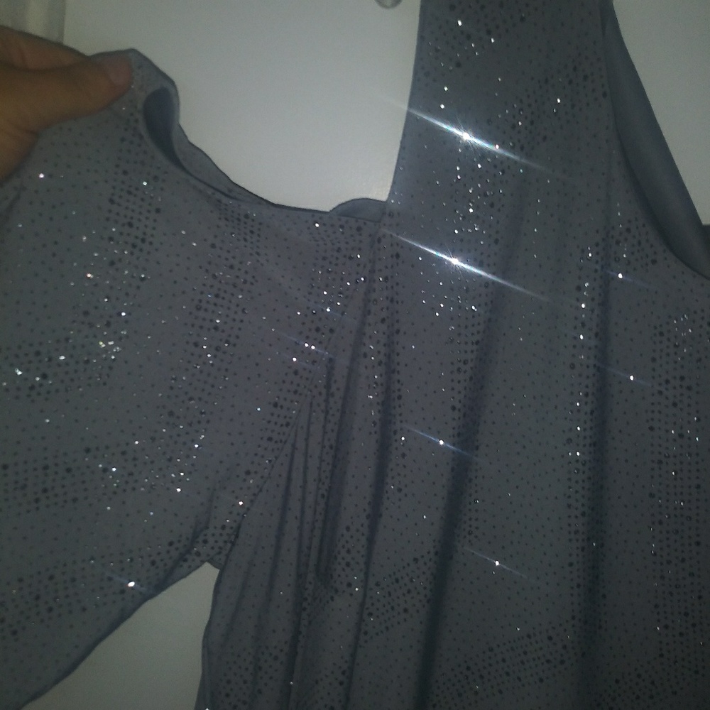 Beautiful Elegant New Year's Sparkling Silver Dres